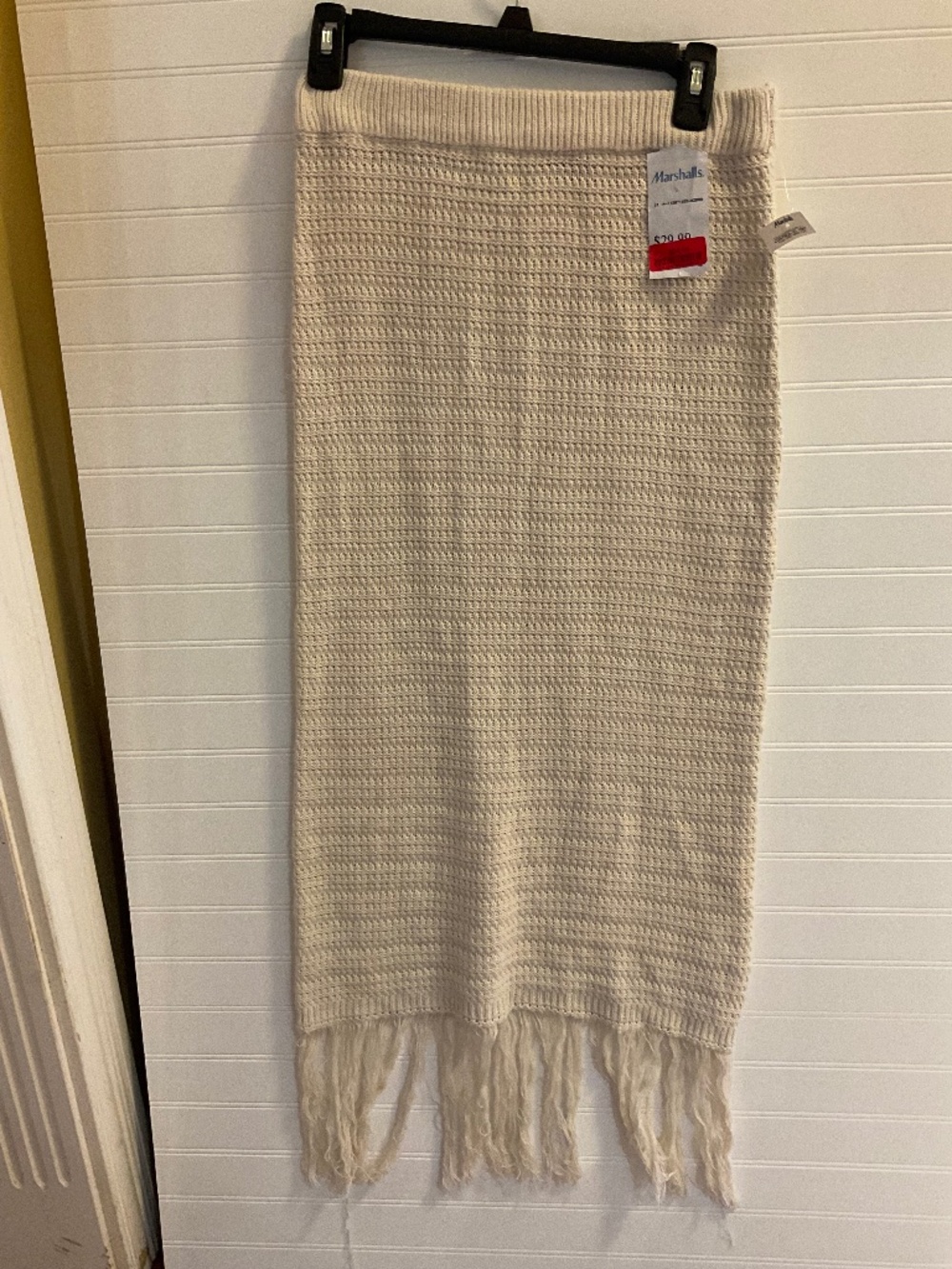 Freshman 1996 Cream Knit Fringe Skirt. Size: M. NWT